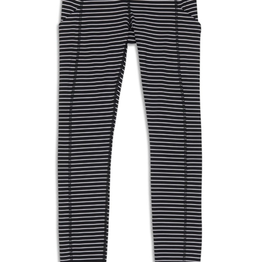 Black and White Striped Leggings